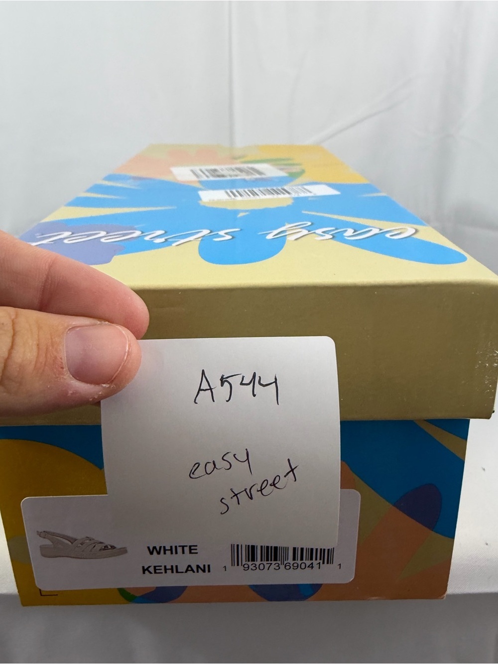 NWT Easy Street Women's Size 9.5W White Slingback Comfort Sandals - Picture 6 of 6